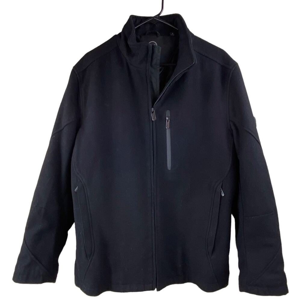 T Tech by Tumi Mens Black Wool Blend Jacket Size M